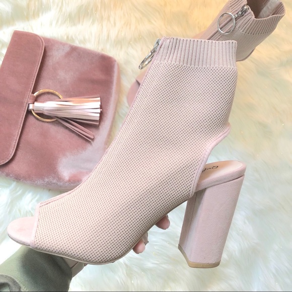 ZOEY PeepToe Sock Booties - Picture 4 of 8